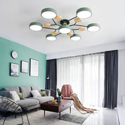 Modern LED Ceiling Wood Accents Living Room Decor - Image 36