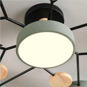 Modern LED Ceiling Wood Accents Living Room Decor - Image 37