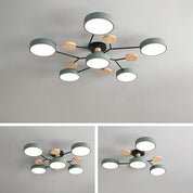 Modern LED Ceiling Wood Accents Living Room Decor - Image 38