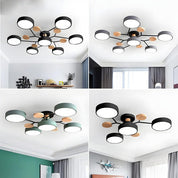 Modern LED Ceiling Wood Accents Living Room Decor - Image 41