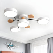 Modern LED Ceiling Wood Accents Living Room Decor - Image 43