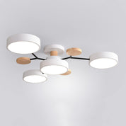 Modern LED Ceiling Wood Accents Living Room Decor - Image 44