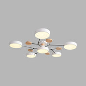 Modern LED Ceiling Wood Accents Living Room Decor - Image 49