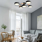 Modern LED Ceiling Wood Accents Living Room Decor - Image 7