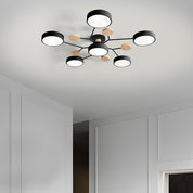 Modern LED Ceiling Wood Accents Living Room Decor - Image 8