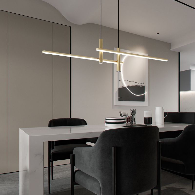 Modern Pendant Light Dining Room Sleek Black and Gold Design - Image 2