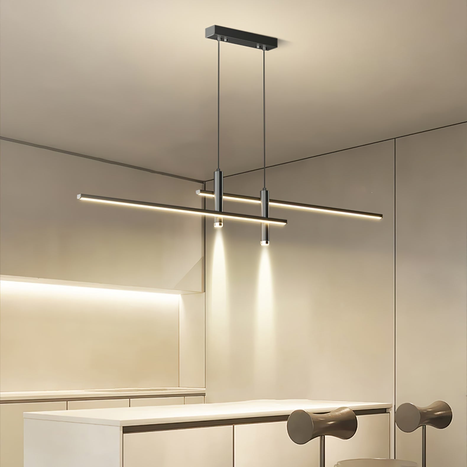 Modern Pendant Light Dining Room Sleek Black and Gold Design - Image 22