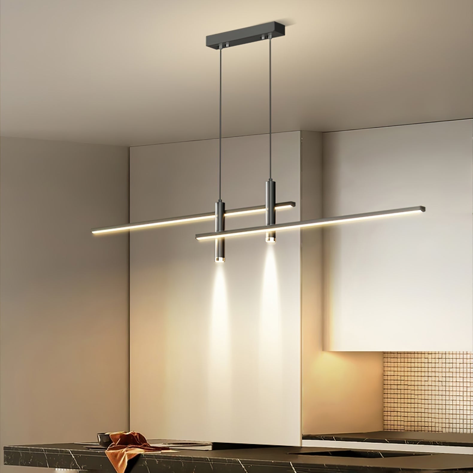 Modern Pendant Light Dining Room Sleek Black and Gold Design - Image 28
