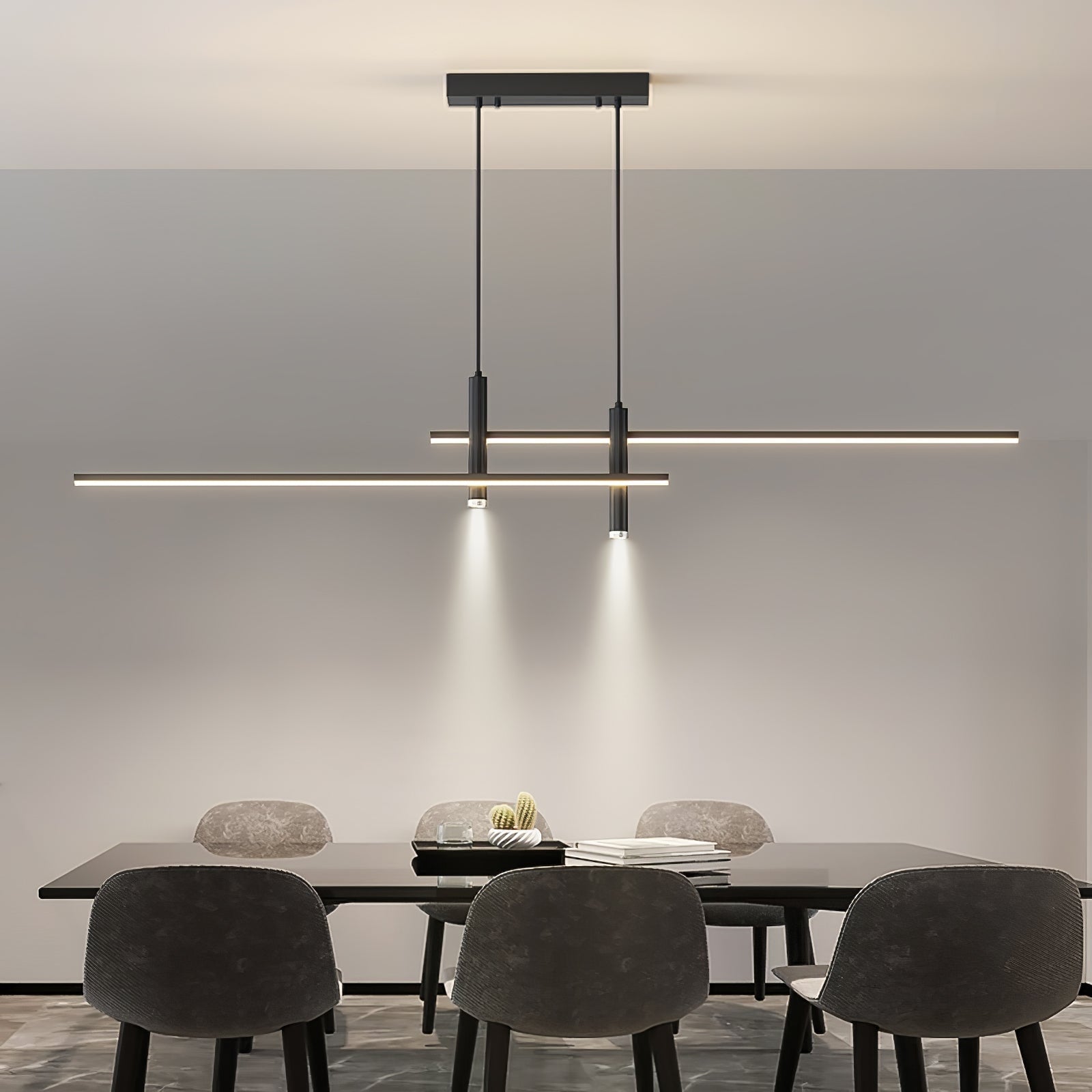 Modern Pendant Light Dining Room Sleek Black and Gold Design - Image 30