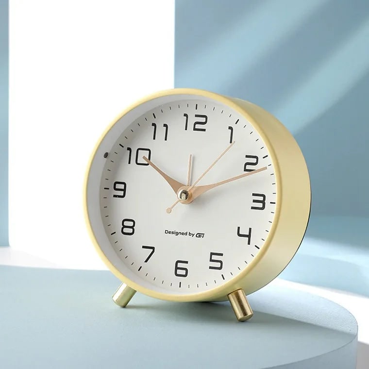Modern Scandinavian Table Clock Silent Design - Image 9