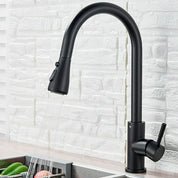 Modern Stainless Steel Kitchen Faucet Pull-Down Sprayer - Image 1