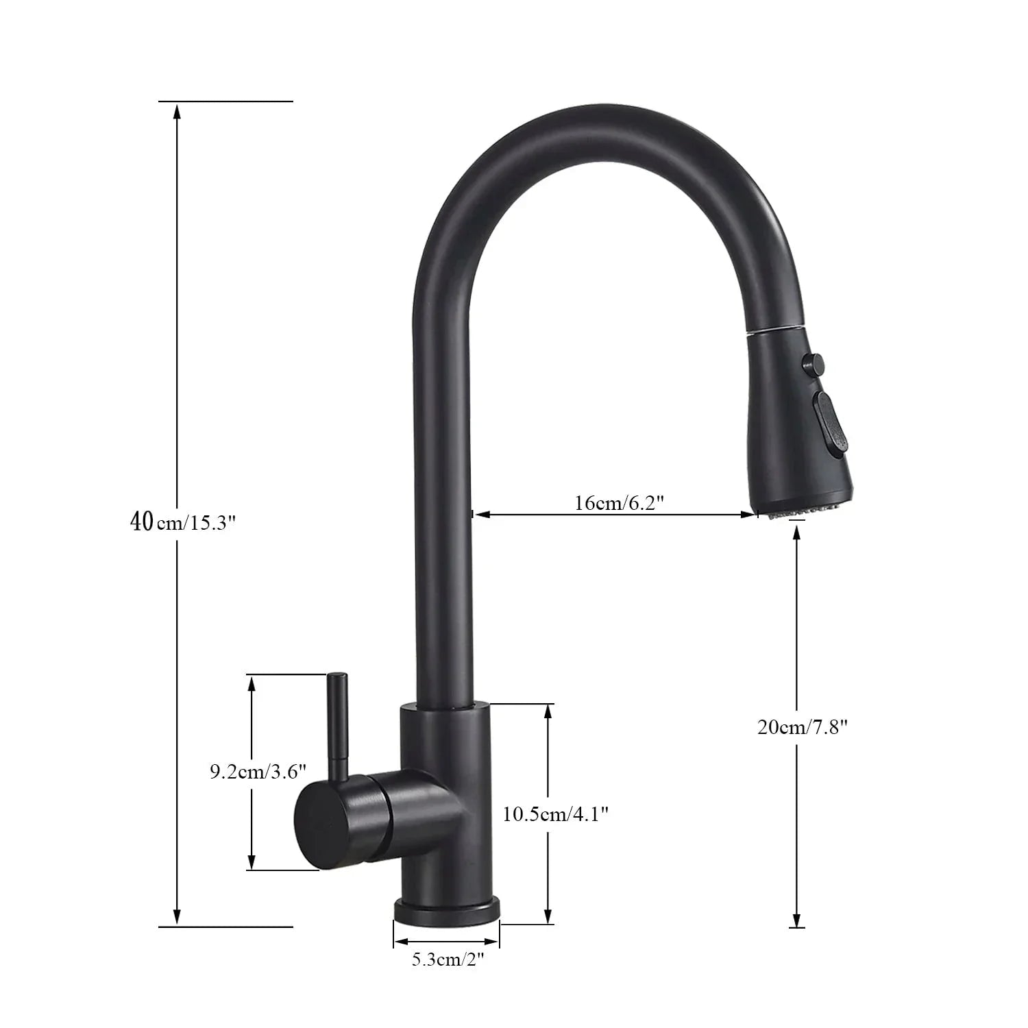 Modern Stainless Steel Kitchen Faucet Pull-Down Sprayer - Image 5