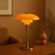 Modern Table Lamp Glass Shade and Adjustable Height Design - Image 11