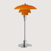 Modern Table Lamp Glass Shade and Adjustable Height Design - Image 2