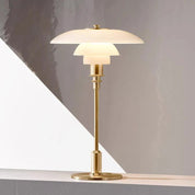 Modern Table Lamp Glass Shade and Adjustable Height Design - Image 4