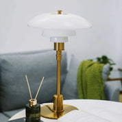 Modern Table Lamp Glass Shade and Adjustable Height Design - Image 6