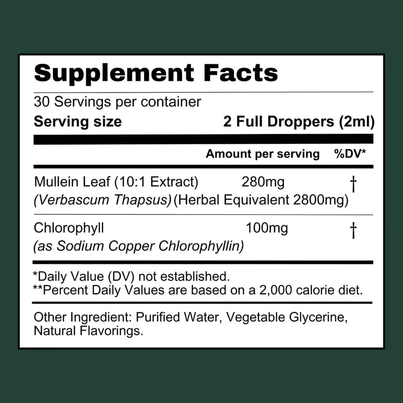 Mullein Extract Lung Health Natural Supplement 1 Month - Image 3