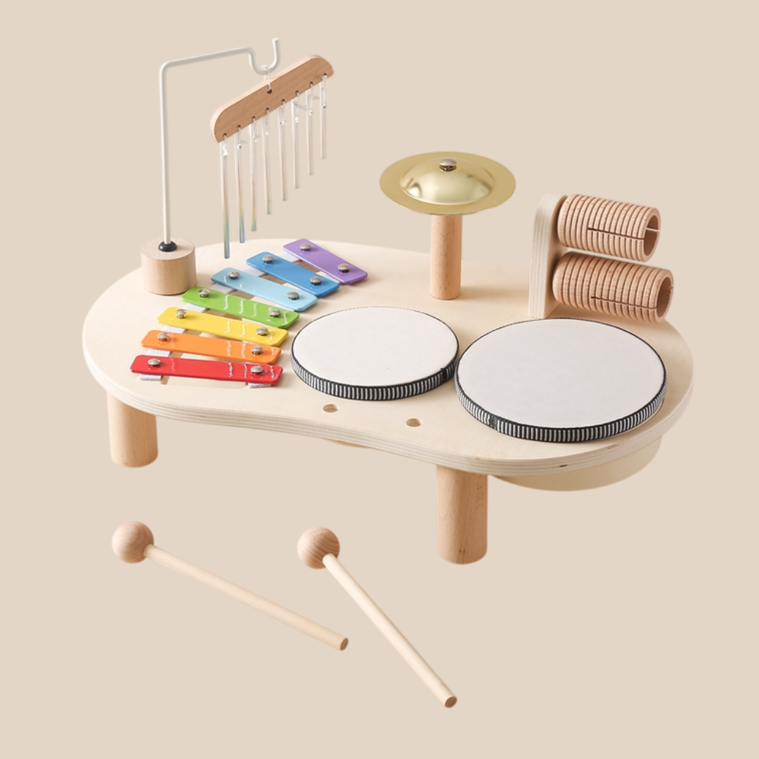 Musical Learning Table Wooden Multi-Instrument Activity Set - Image 2