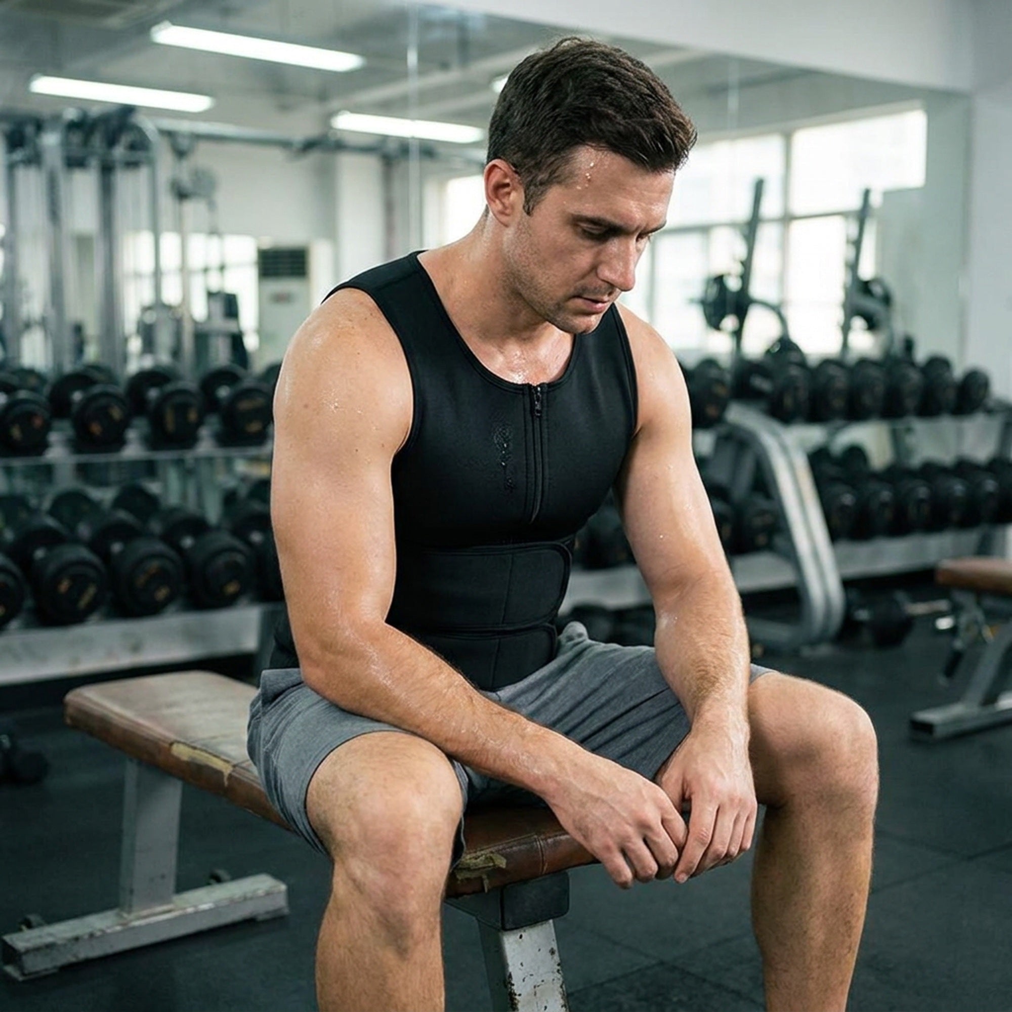 Neoprene Sauna Vest Heat Training Adjustable Straps - Image 3