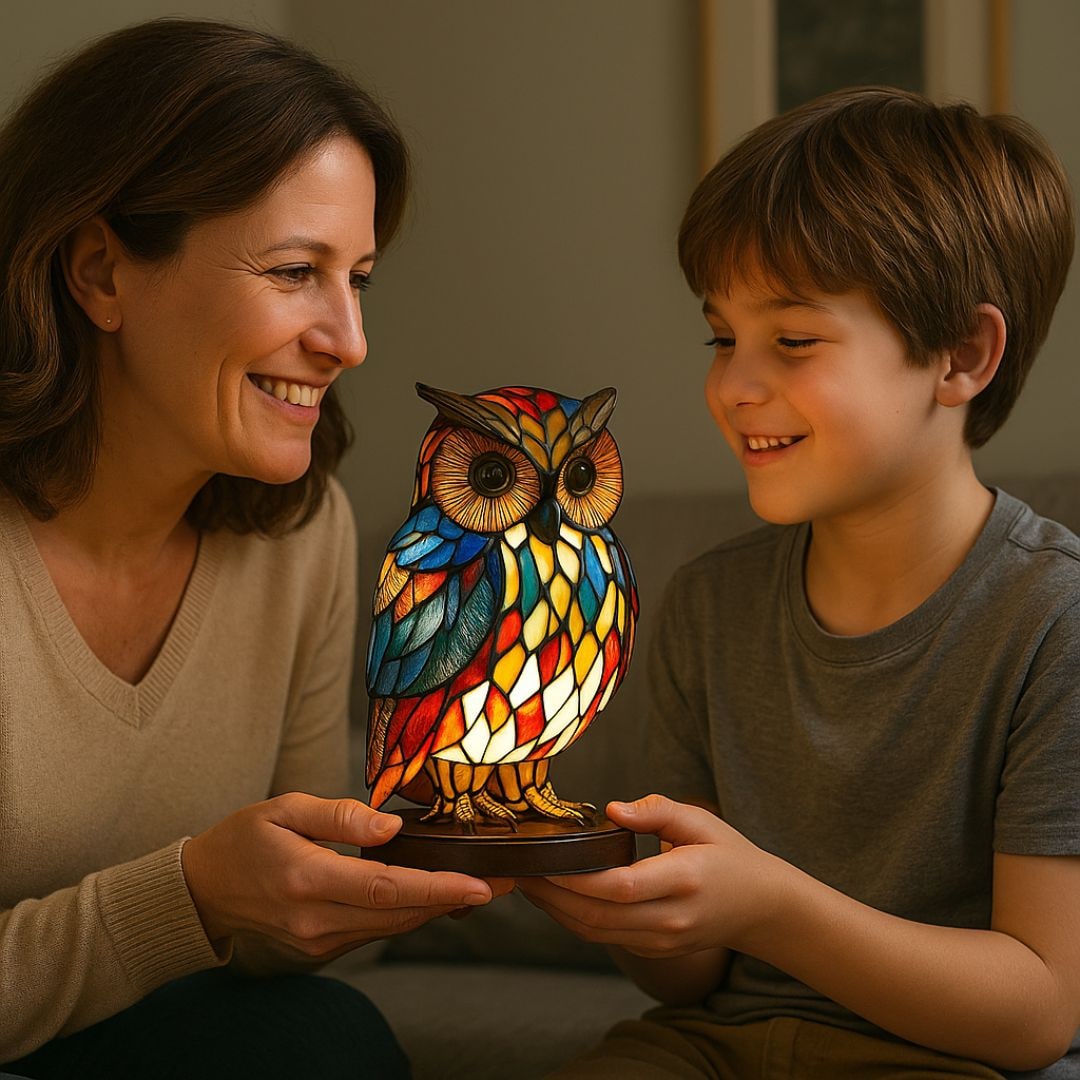 Night Light Decorative Owl Design Warm Lamp - Image 2