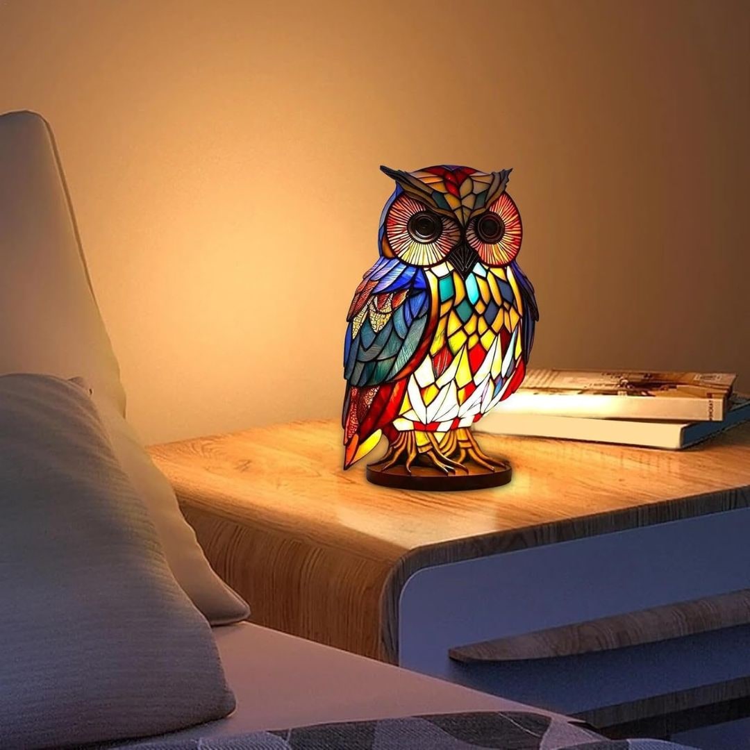 Night Light Decorative Owl Design Warm Lamp - Image 4