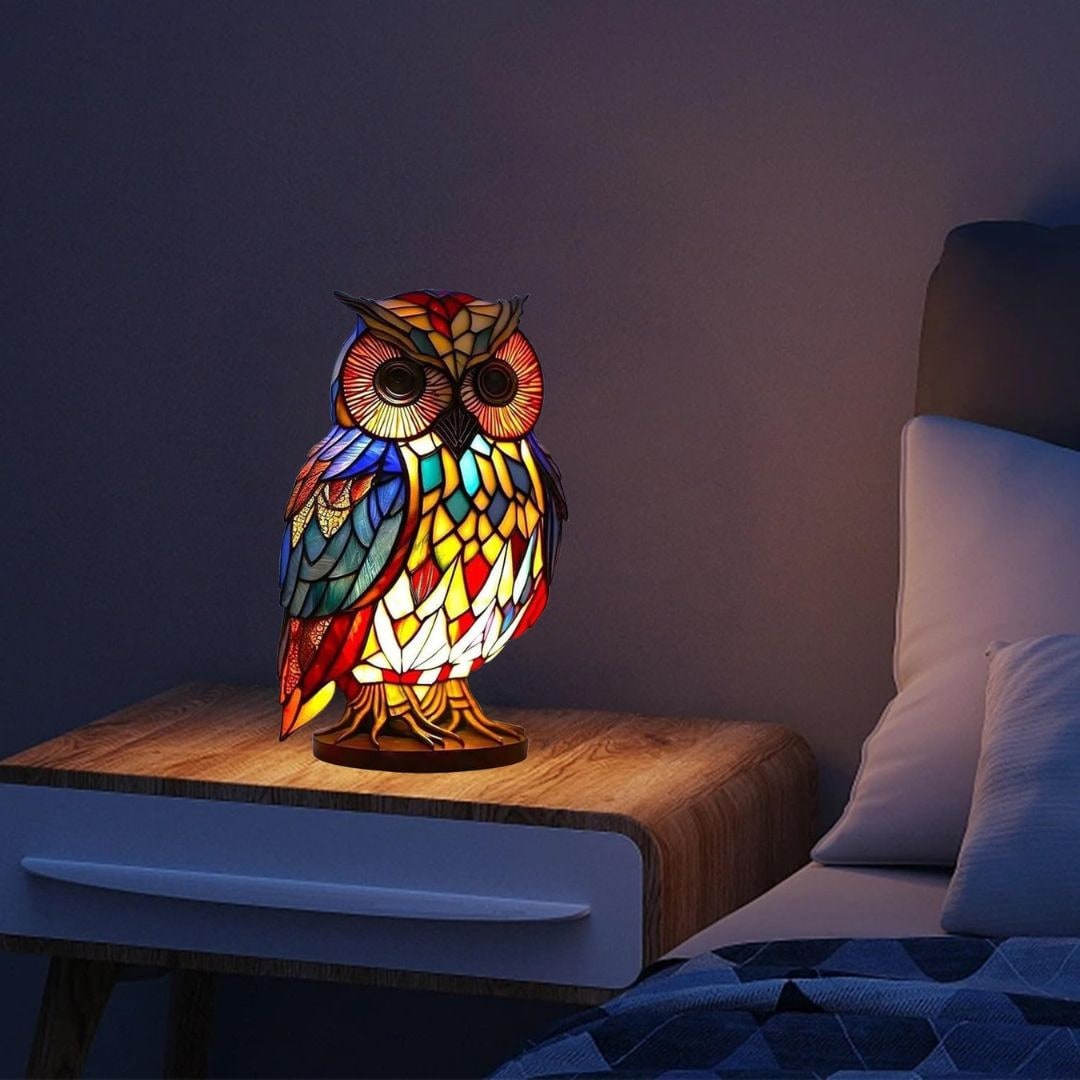 Night Light Decorative Owl Design Warm Lamp - Image 8