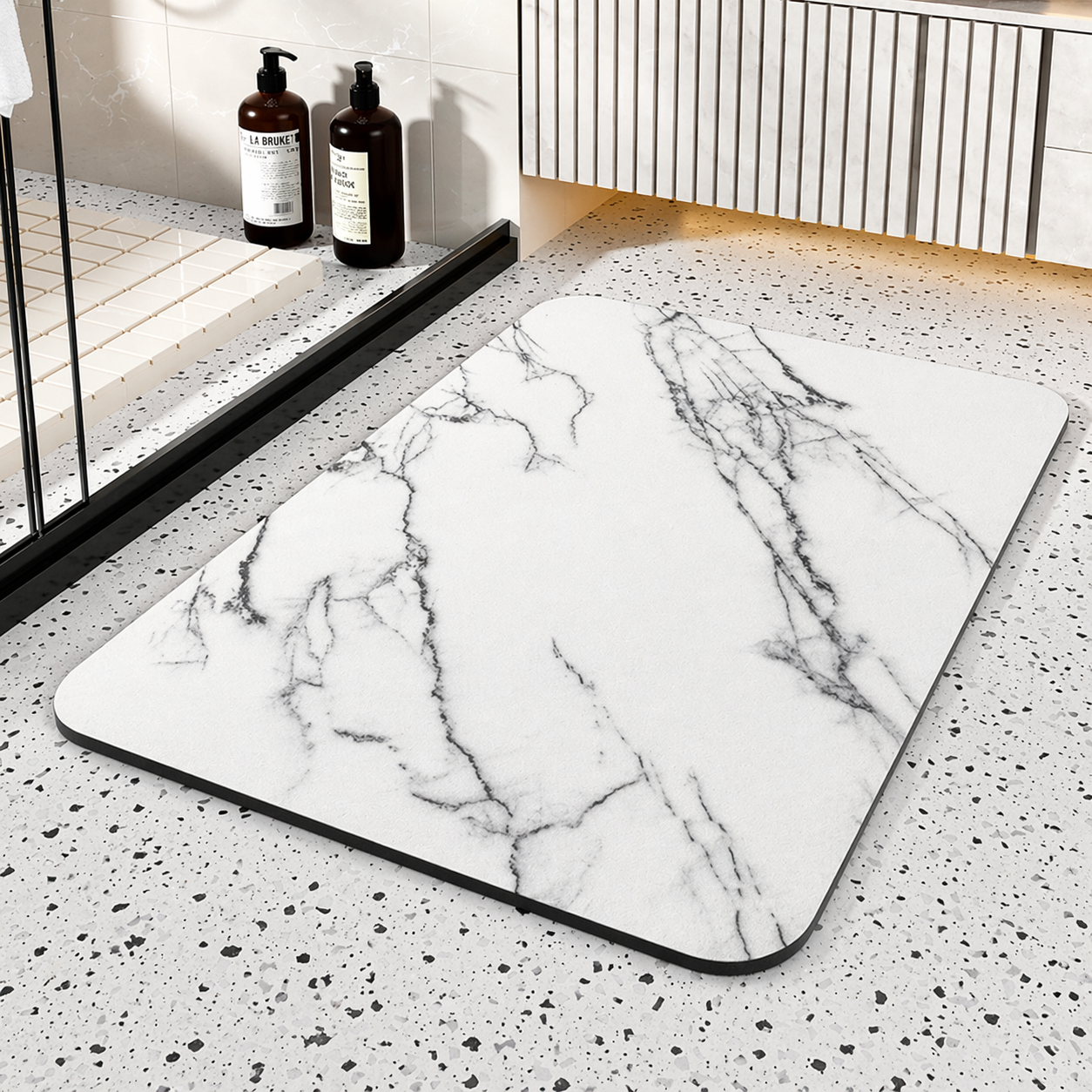 Non Slip Bath Mat Quick Dry Stone Absorbent Bathroom Mat - Image 4
