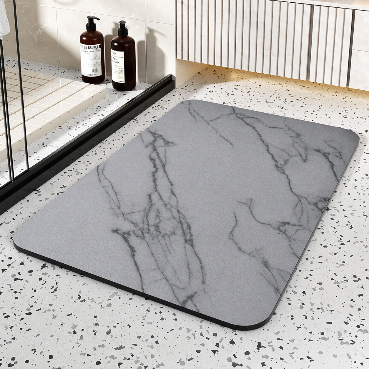Non Slip Bath Mat Quick Dry Stone Absorbent Bathroom Mat - Image 5