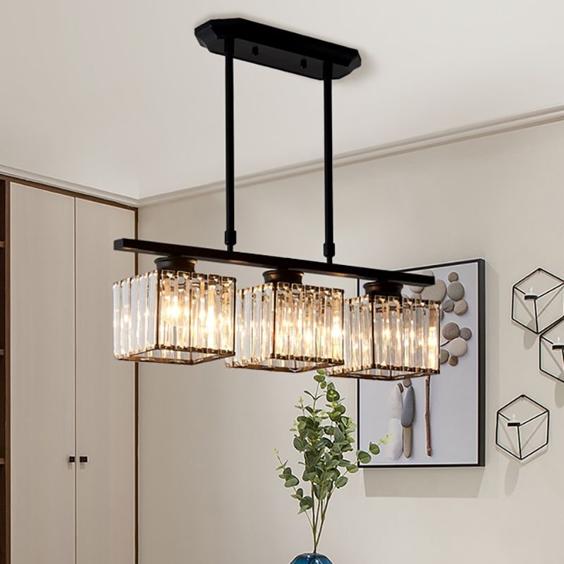 Nordic Pendant Light Multi-Head Long Glass Shades Dining - Image 1