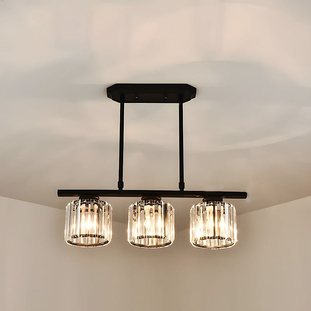 Nordic Pendant Light Multi-Head Long Glass Shades Dining - Image 10