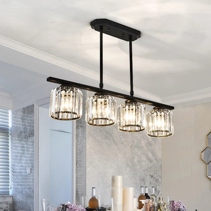 Nordic Pendant Light Multi-Head Long Glass Shades Dining - Image 13