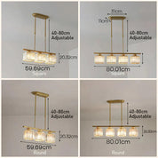 Nordic Pendant Light Multi-Head Long Glass Shades Dining - Image 14