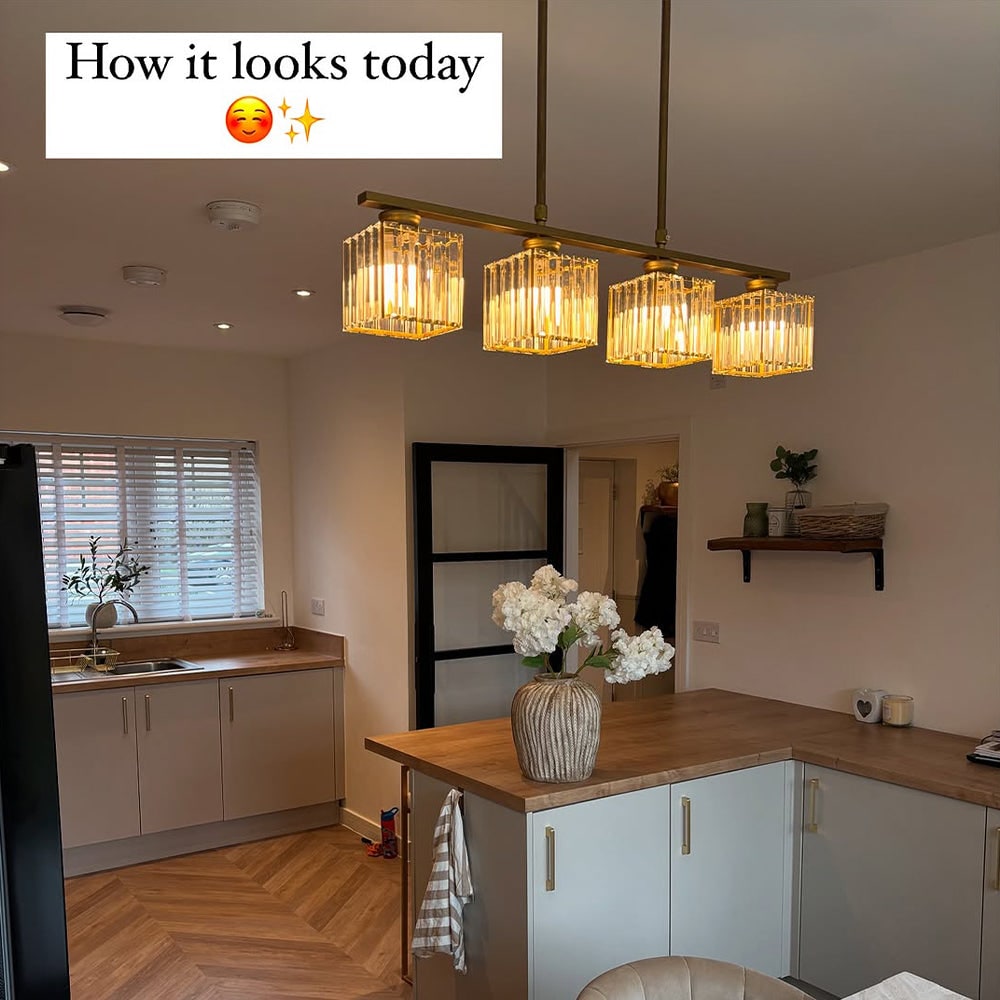 Nordic Pendant Light Multi-Head Long Glass Shades Dining - Image 15