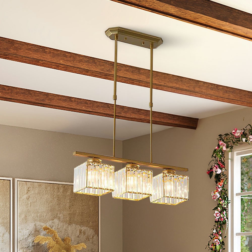 Nordic Pendant Light Multi-Head Long Glass Shades Dining - Image 18