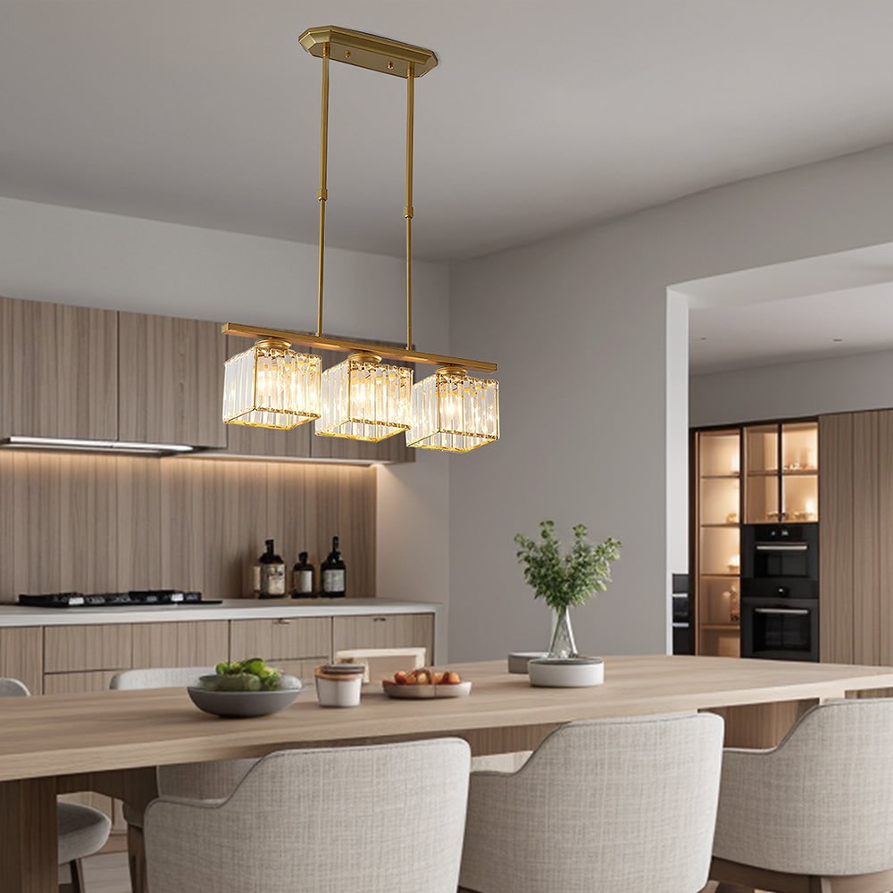 Nordic Pendant Light Multi-Head Long Glass Shades Dining - Image 19