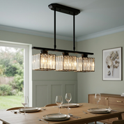 Nordic Pendant Light Multi-Head Long Glass Shades Dining - Image 2