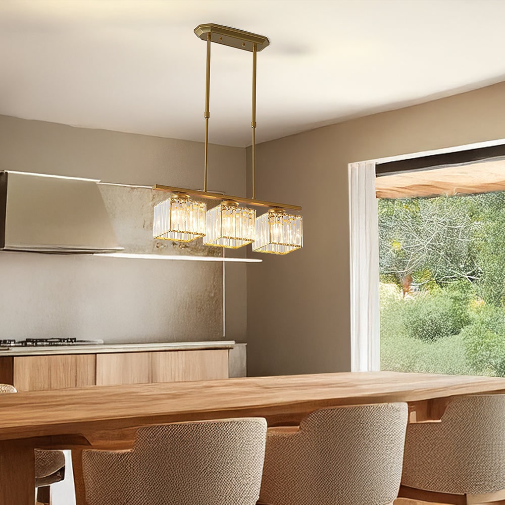 Nordic Pendant Light Multi-Head Long Glass Shades Dining - Image 20