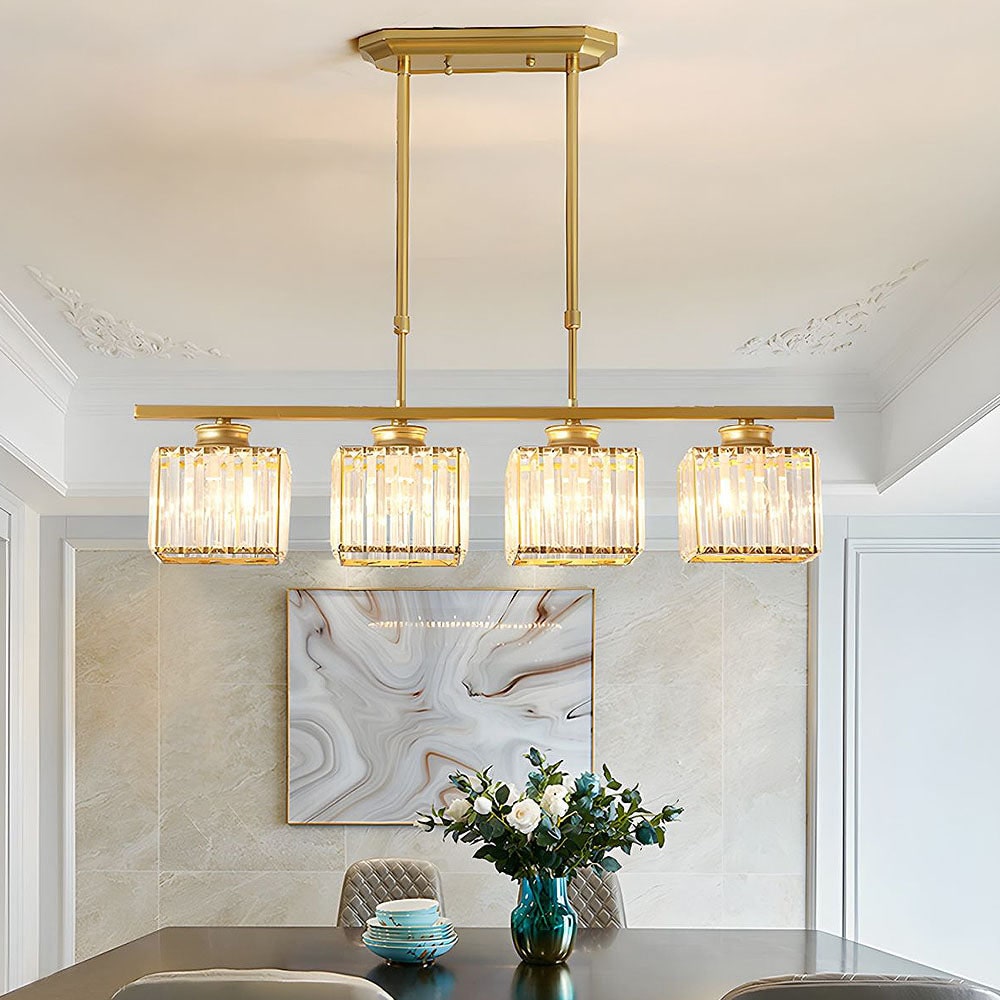 Nordic Pendant Light Multi-Head Long Glass Shades Dining - Image 22