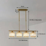Nordic Pendant Light Multi-Head Long Glass Shades Dining - Image 24