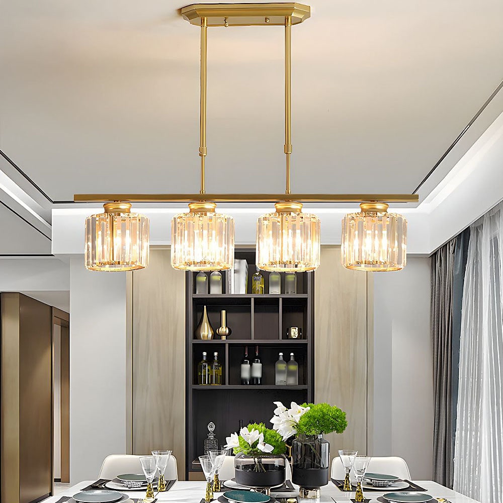 Nordic Pendant Light Multi-Head Long Glass Shades Dining - Image 29