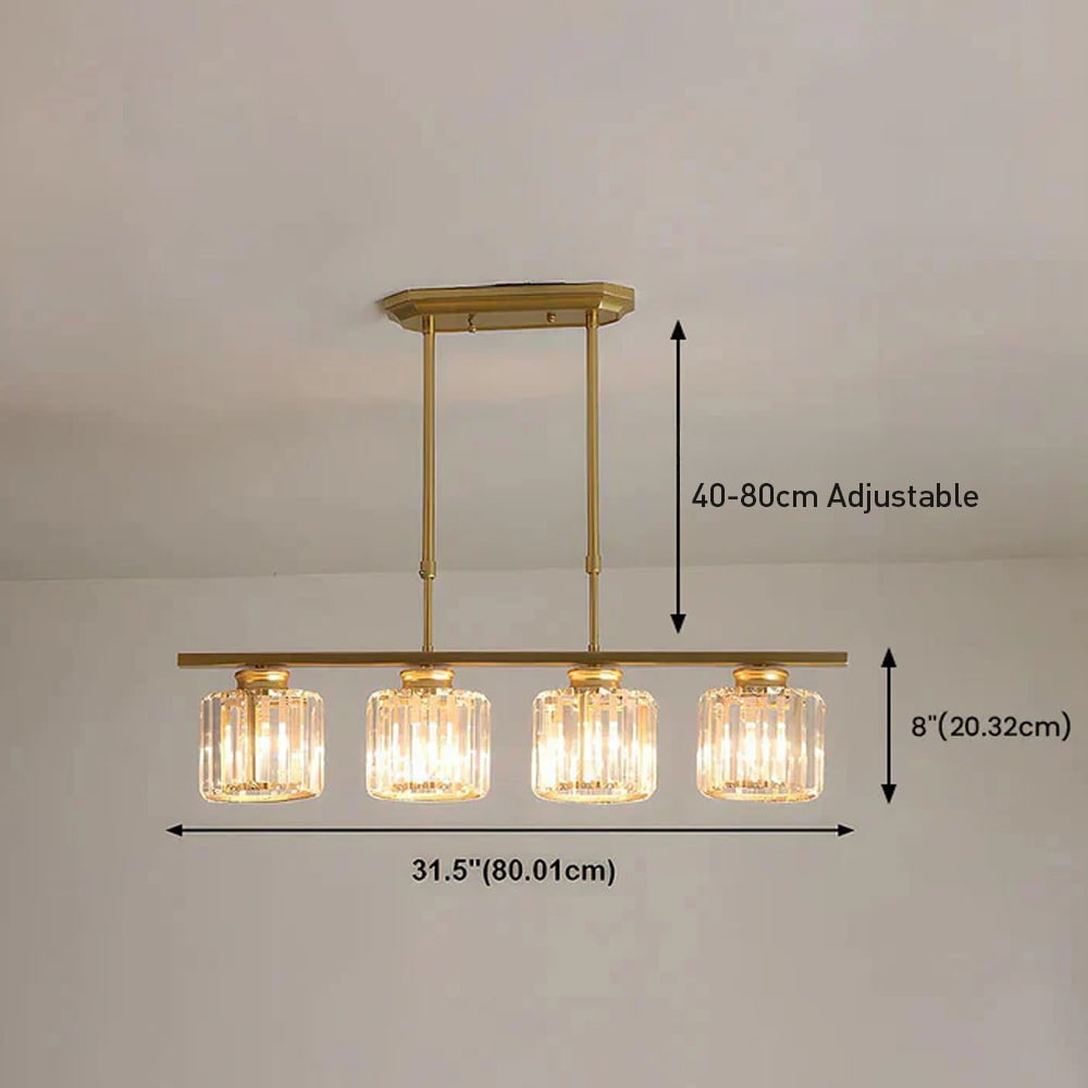 Nordic Pendant Light Multi-Head Long Glass Shades Dining - Image 30