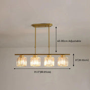Nordic Pendant Light Multi-Head Long Glass Shades Dining - Image 30