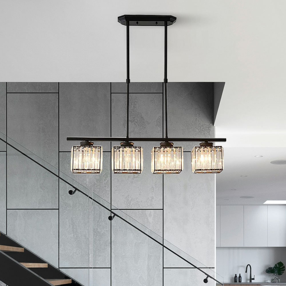 Nordic Pendant Light Multi-Head Long Glass Shades Dining - Image 5