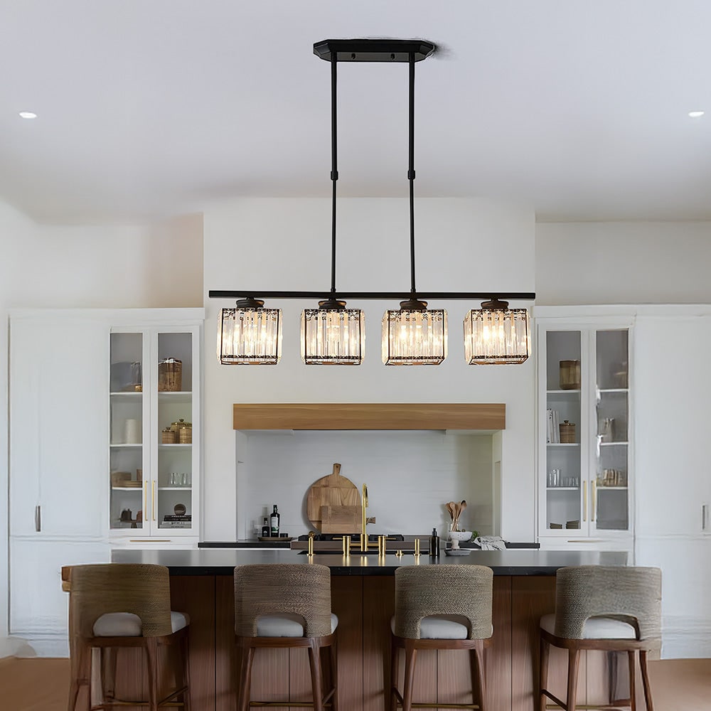 Nordic Pendant Light Multi-Head Long Glass Shades Dining - Image 6