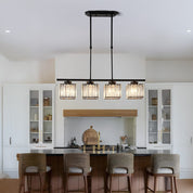 Nordic Pendant Light Multi-Head Long Glass Shades Dining - Image 6