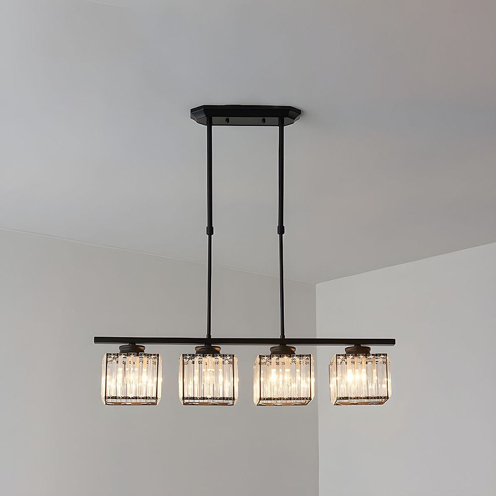 Nordic Pendant Light Multi-Head Long Glass Shades Dining - Image 8