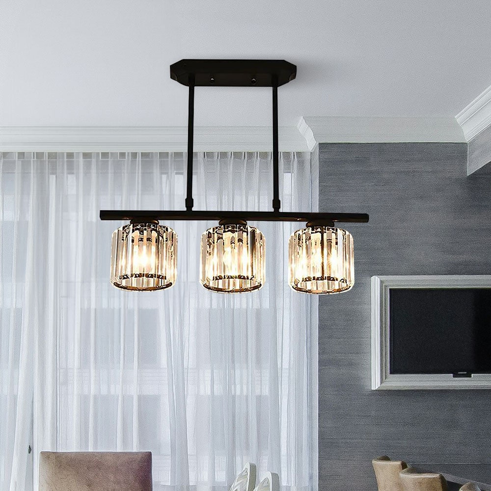 Nordic Pendant Light Multi-Head Long Glass Shades Dining - Image 9