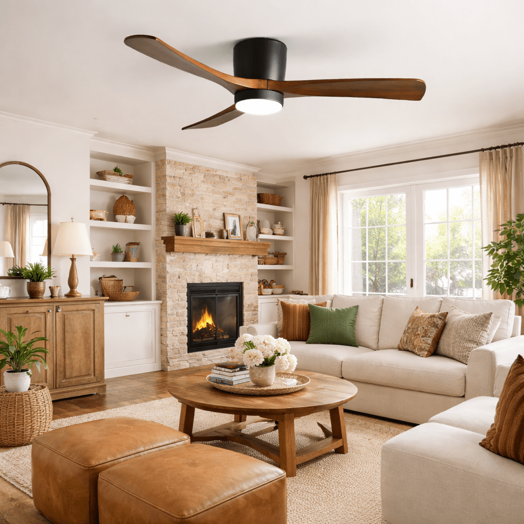 Nordic Wood Ceiling Fan Light Modern Design Home Spaces - Image 13