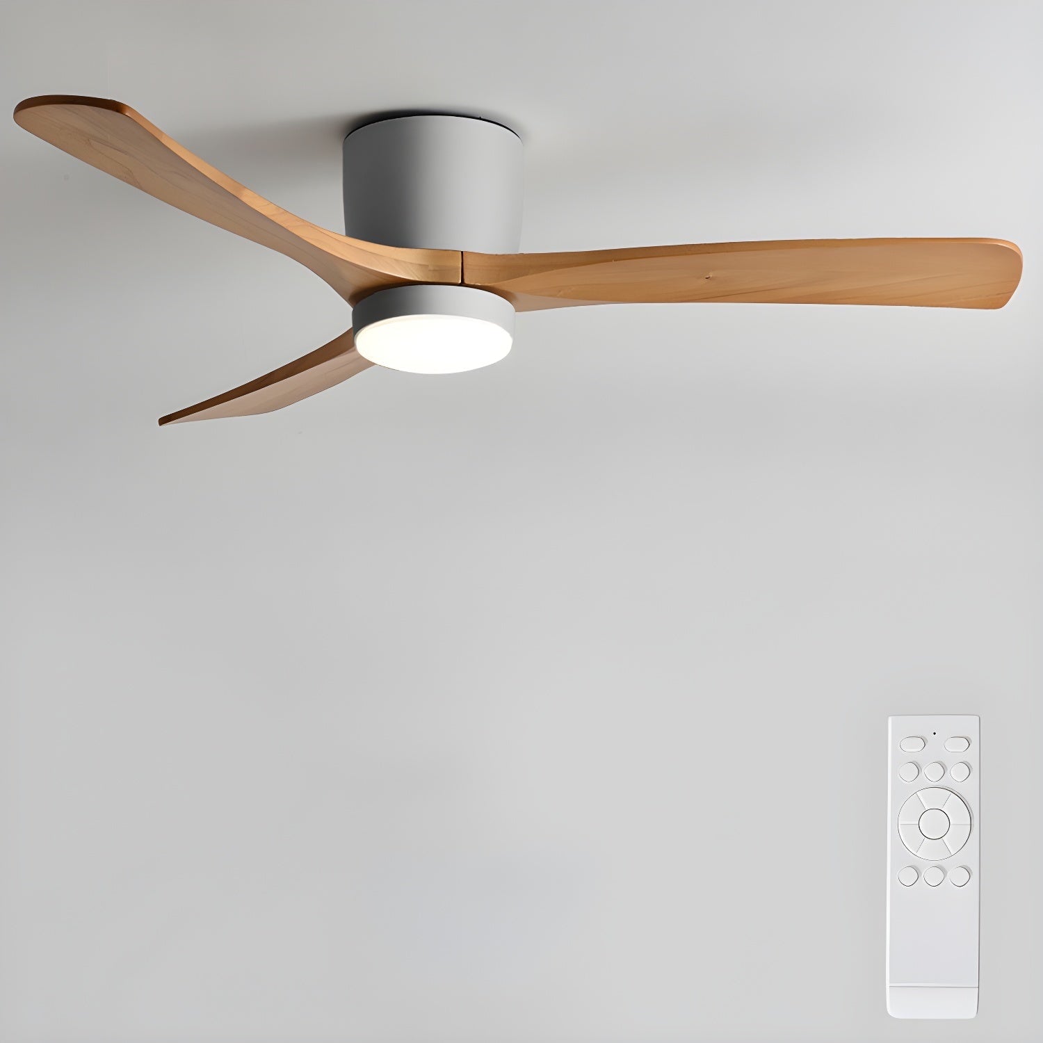 Nordic Wood Ceiling Fan Light Modern Design Living Room - Image 39