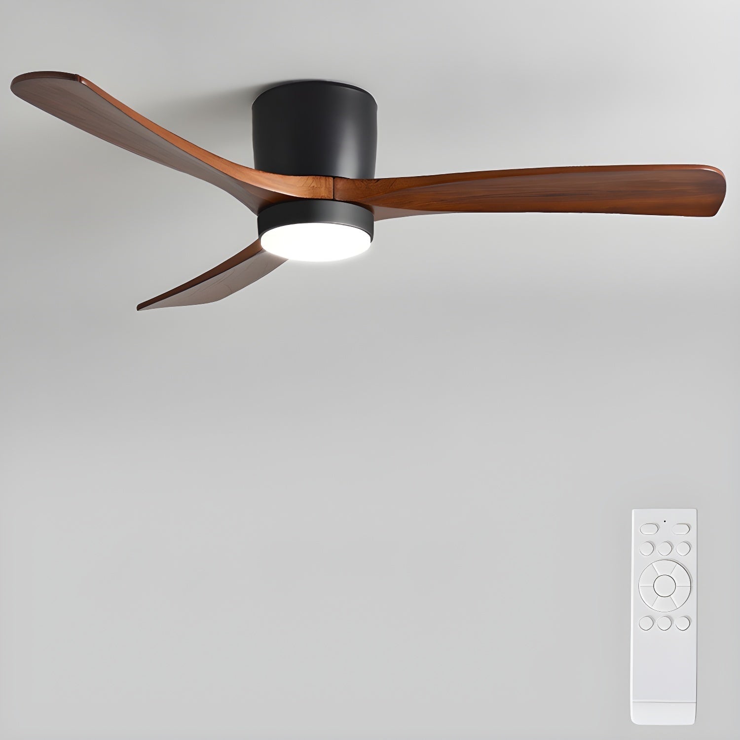 Nordic Wood Ceiling Fan Light Modern Design Living Room - Image 40
